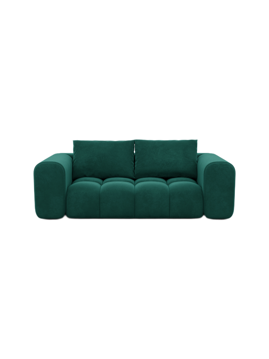 
2-Sitzer Design Sofa „Velina“ mit Samtbezug - Samtbezug Königsblau