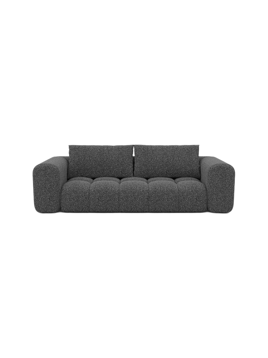 
3-Sitzer Design Sofa „Velina“ mit Bouclé-Bezug - Bouclé Graphit