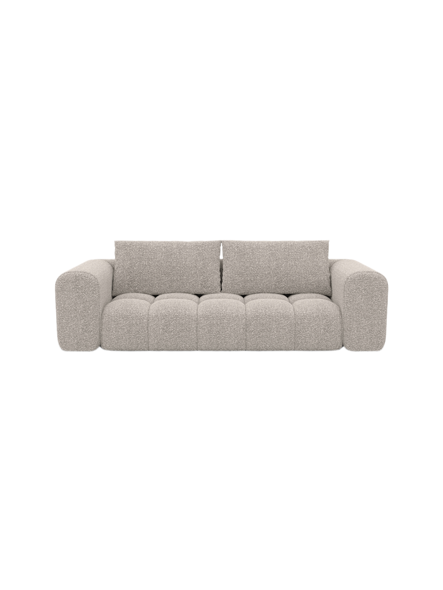 
3-Sitzer Design Sofa „Velina“ mit Bouclé-Bezug - Bouclé Graphit