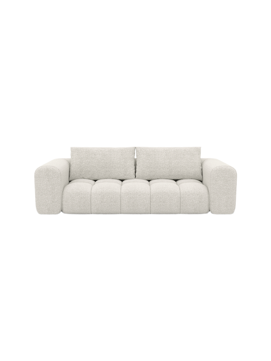 
3-Sitzer Design Sofa „Velina“ mit Bouclé-Bezug - Bouclé Graphit