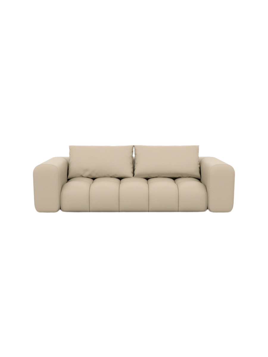 
3-Sitzer Design Echtleder Sofa „Velina“ - Echtleder Beige