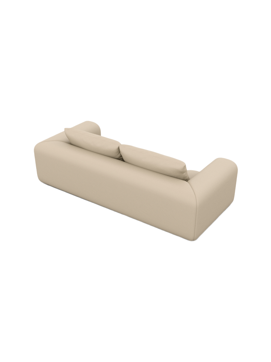 
3-Sitzer Design Echtleder Sofa „Velina“ - Echtleder Beige