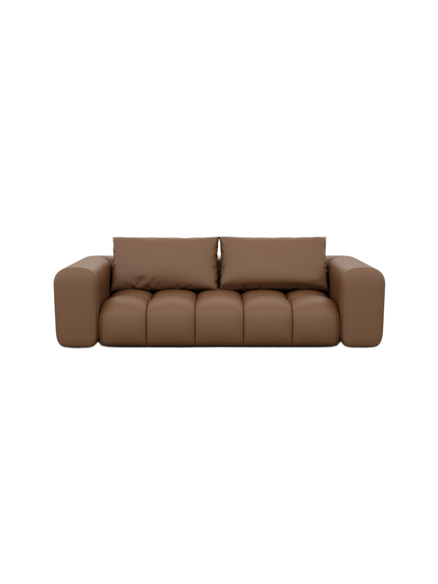 
3-Sitzer Design Echtleder Sofa „Velina“ - Echtleder Beige