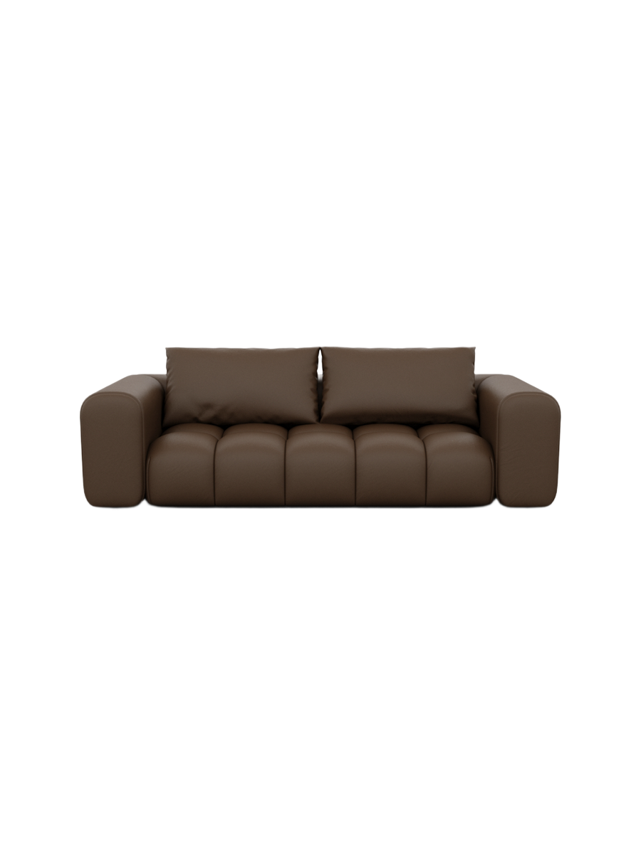 
3-Sitzer Design Echtleder Sofa „Velina“ - Echtleder Beige