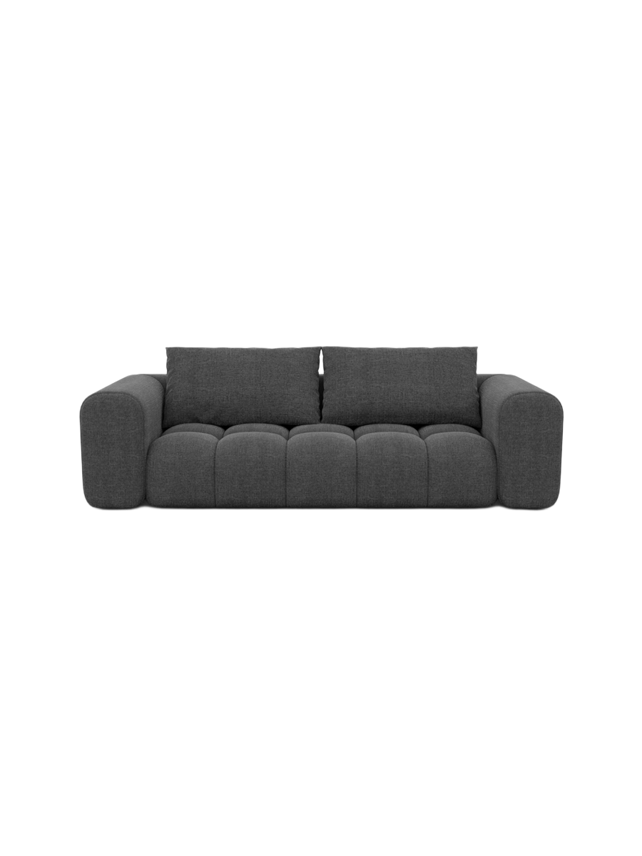 
3-Sitzer Design Sofa „Velina“ mit Strukturstoff-Bezug - Strukturstoff Anthrazit