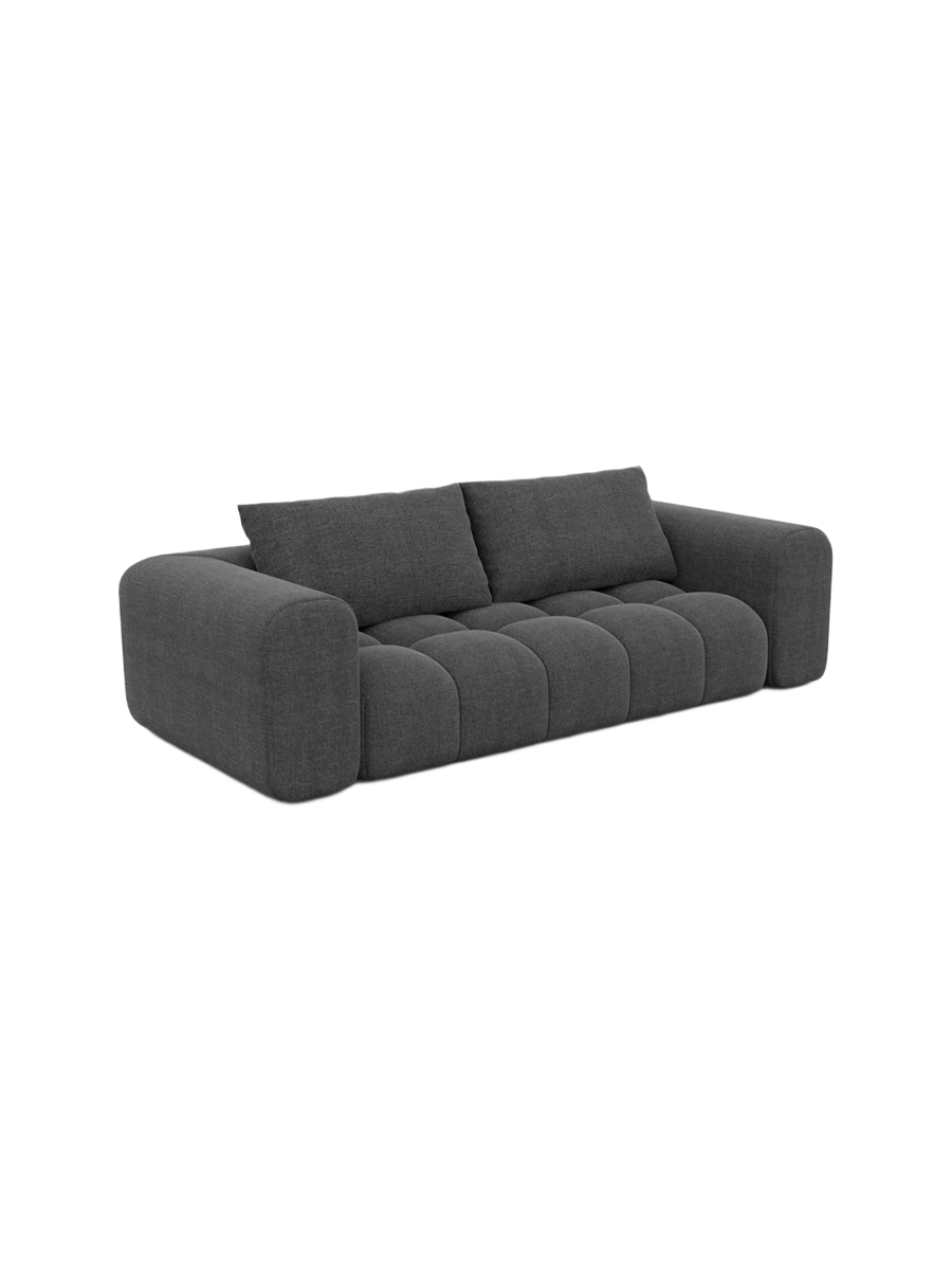 
3-Sitzer Design Sofa „Velina“ mit Strukturstoff-Bezug - Strukturstoff Anthrazit
