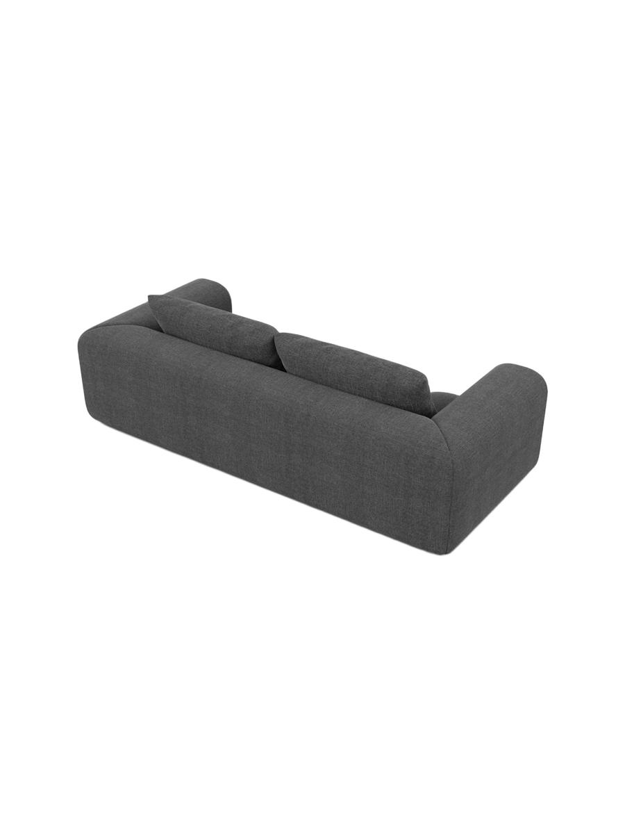 
3-Sitzer Design Sofa „Velina“ mit Strukturstoff-Bezug - Strukturstoff Anthrazit