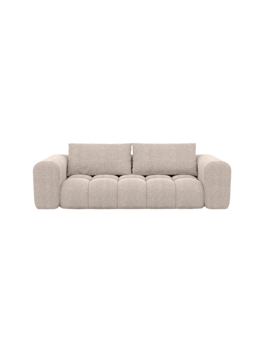 
3-Sitzer Design Sofa „Velina“ mit Strukturstoff-Bezug - Strukturstoff Anthrazit