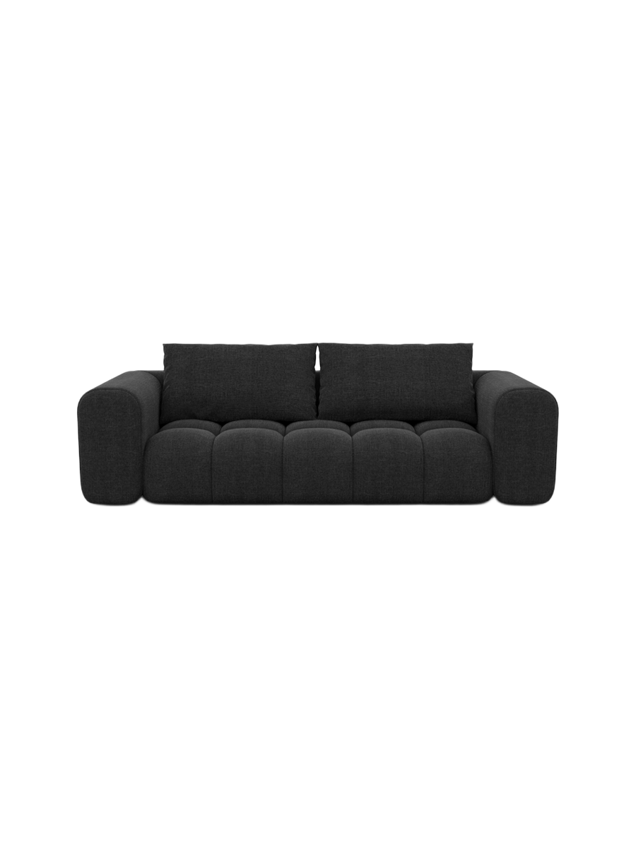
3-Sitzer Design Sofa „Velina“ mit Strukturstoff-Bezug - Strukturstoff Anthrazit
