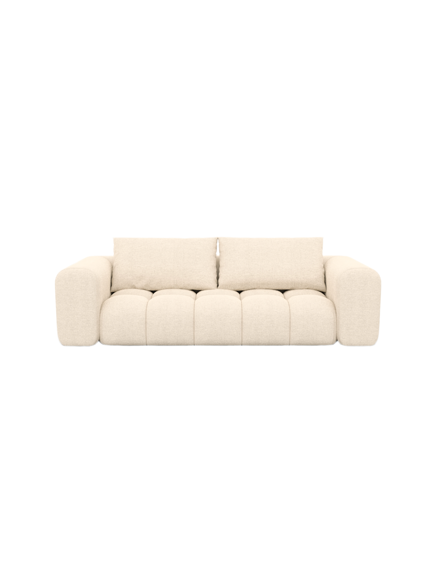 
3-Sitzer Design Sofa „Velina“ mit Strukturstoff-Bezug - Strukturstoff Anthrazit