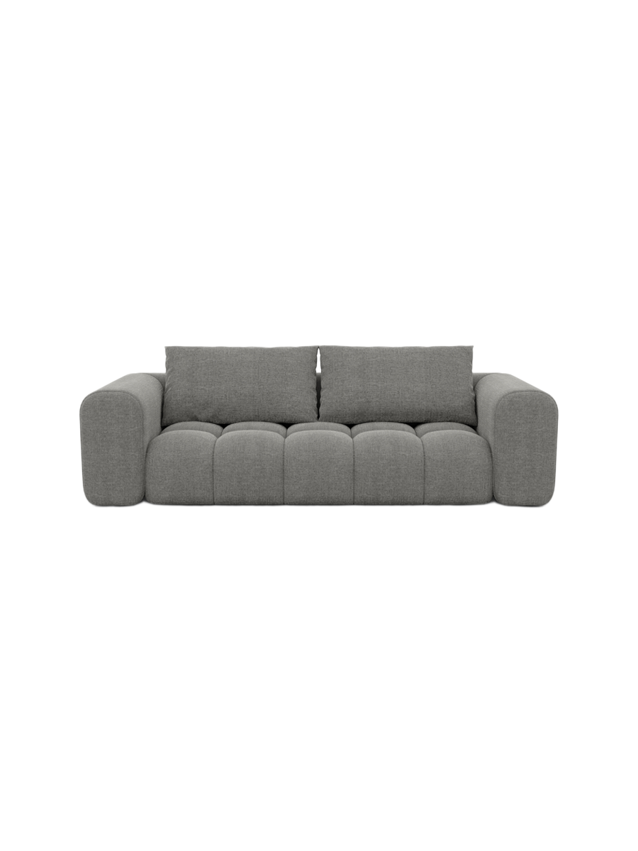 
3-Sitzer Design Sofa „Velina“ mit Strukturstoff-Bezug - Strukturstoff Anthrazit
