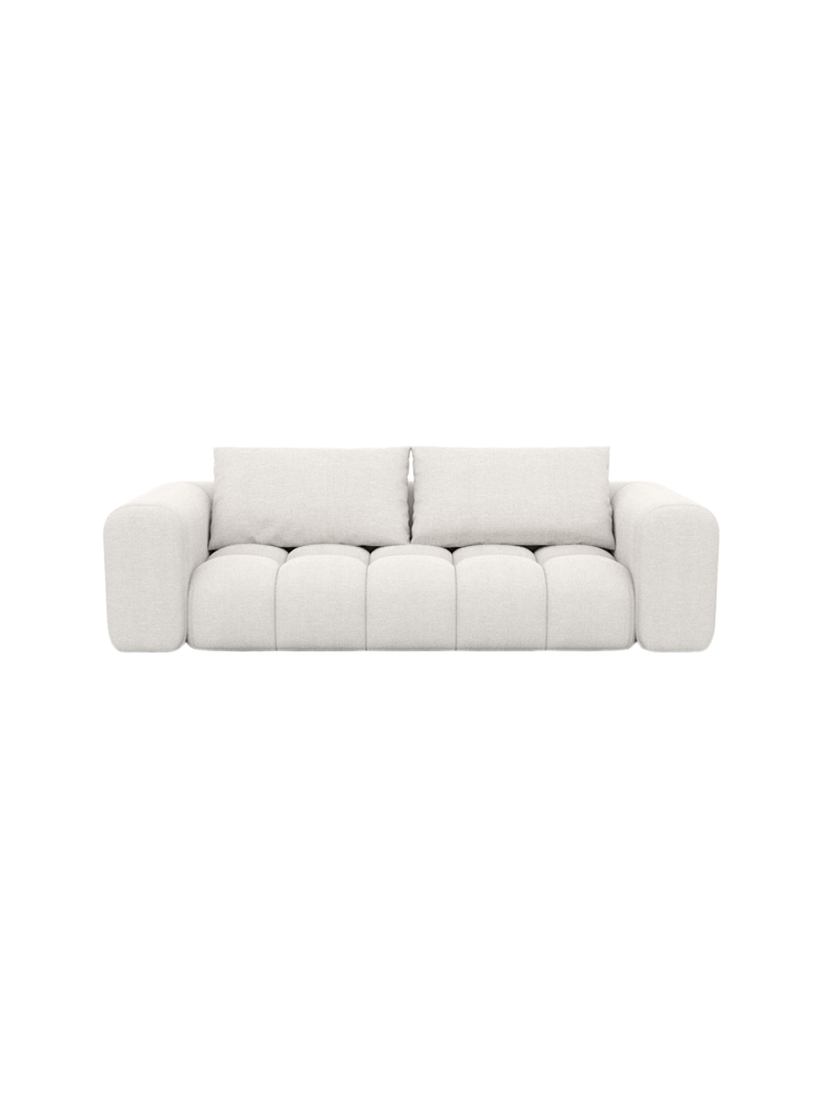 
3-Sitzer Design Sofa „Velina“ mit Strukturstoff-Bezug - Strukturstoff Anthrazit