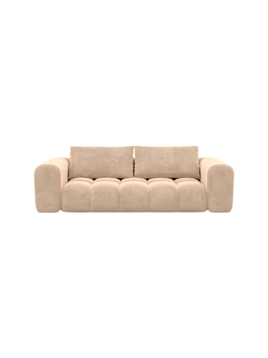 
3-Sitzer Design Sofa „Velina“ mit Samtbezug - Samtbezug Königsblau