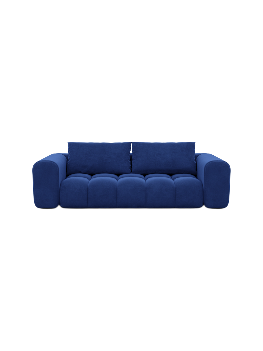 
3-Sitzer Design Sofa „Velina“ mit Samtbezug - Samtbezug Königsblau