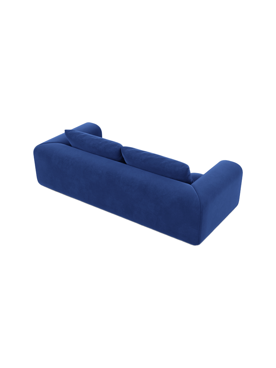 
3-Sitzer Design Sofa „Velina“ mit Samtbezug - Samtbezug Königsblau