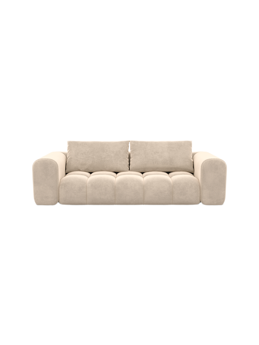 
3-Sitzer Design Sofa „Velina“ mit Samtbezug - Samtbezug Königsblau