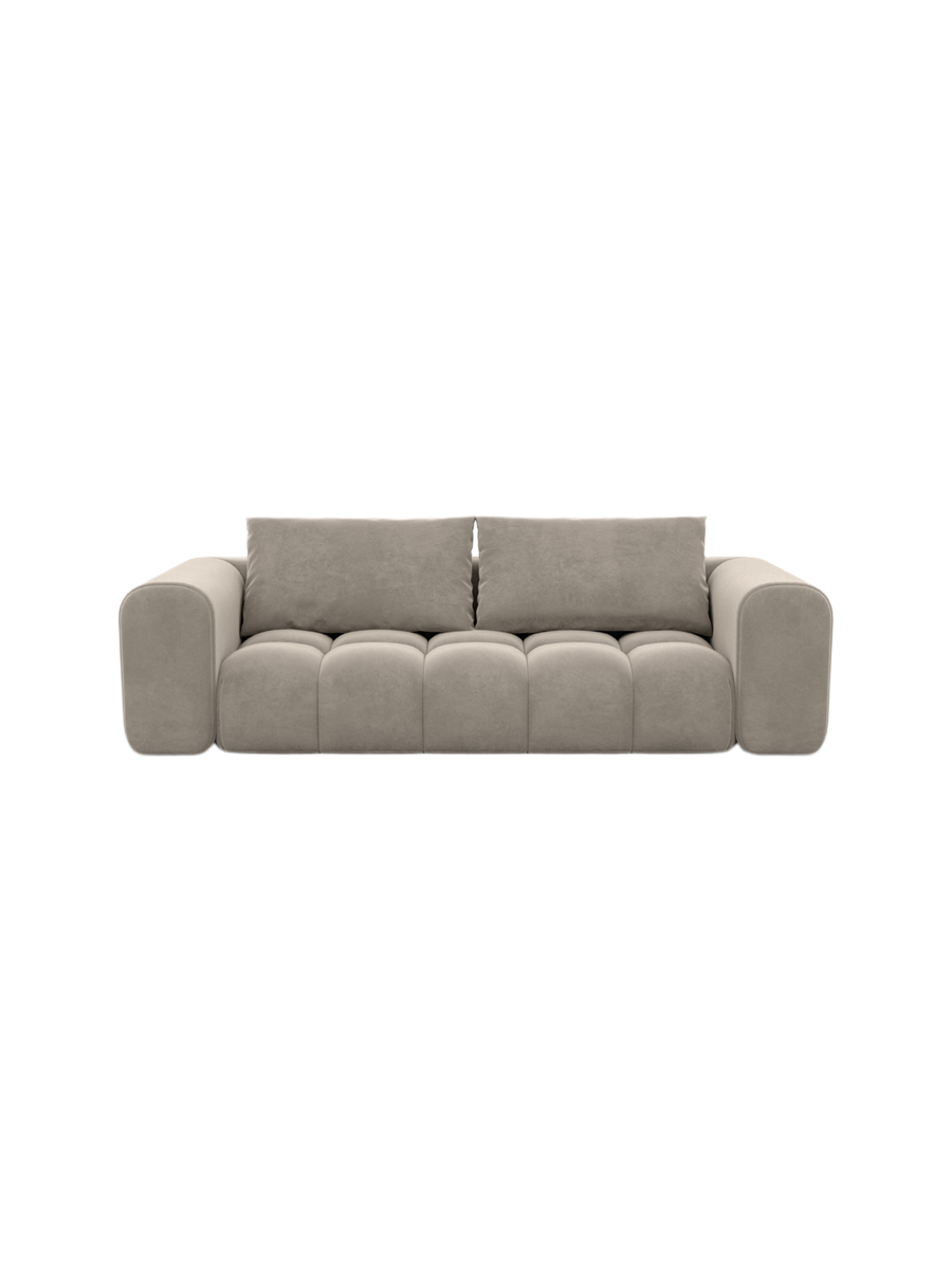 
3-Sitzer Design Sofa „Velina“ mit Samtbezug - Samtbezug Königsblau