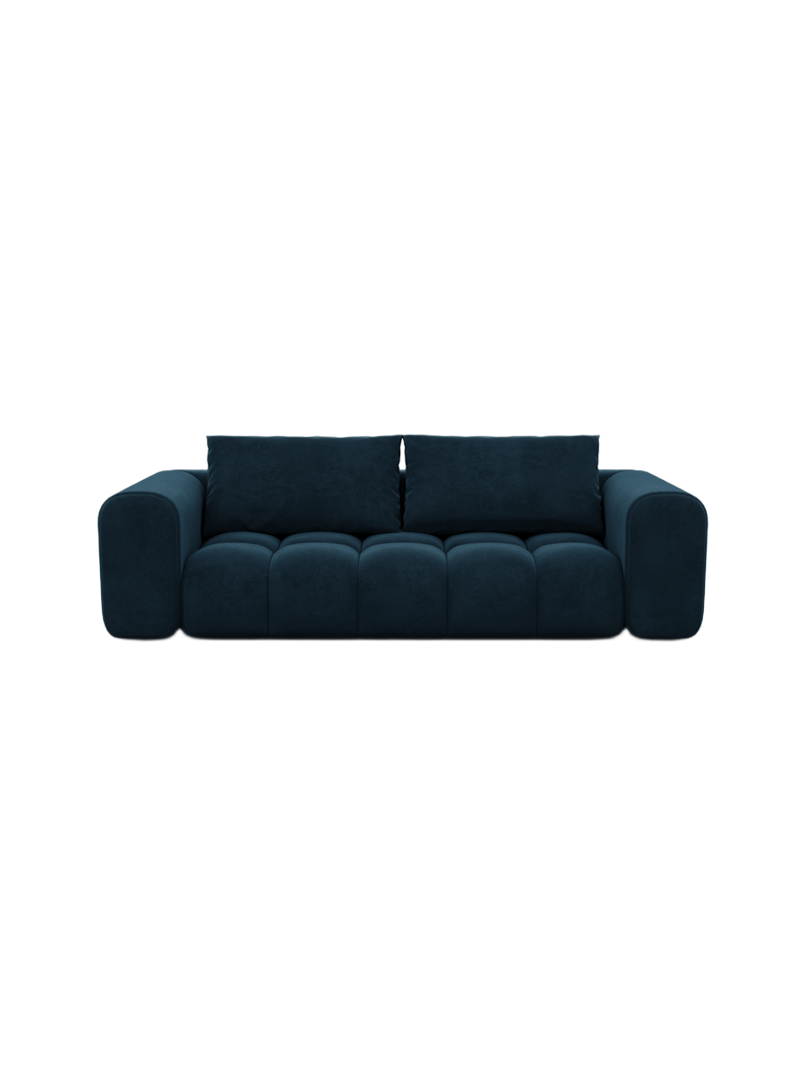 
3-Sitzer Design Sofa „Velina“ mit Samtbezug - Samtbezug Königsblau