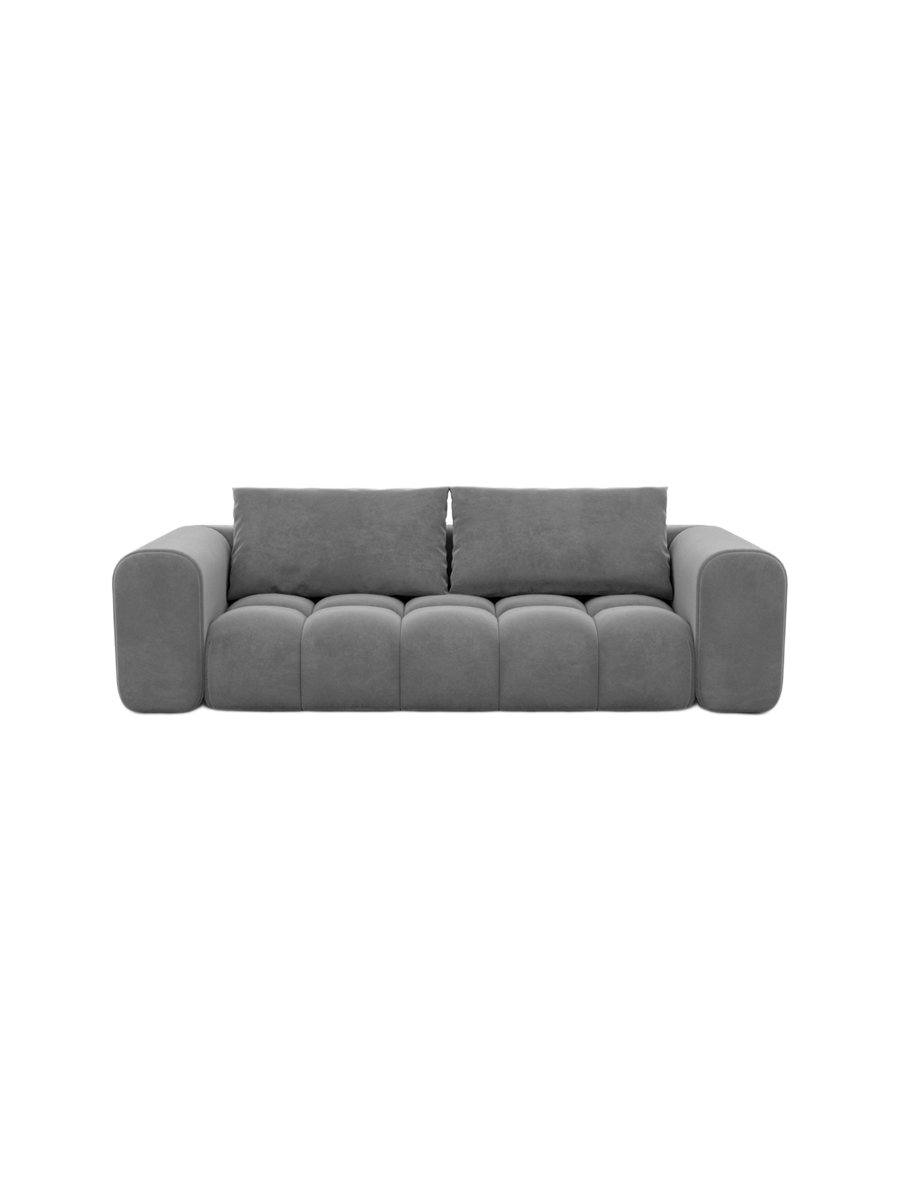 
3-Sitzer Design Sofa „Velina“ mit Samtbezug - Samtbezug Königsblau