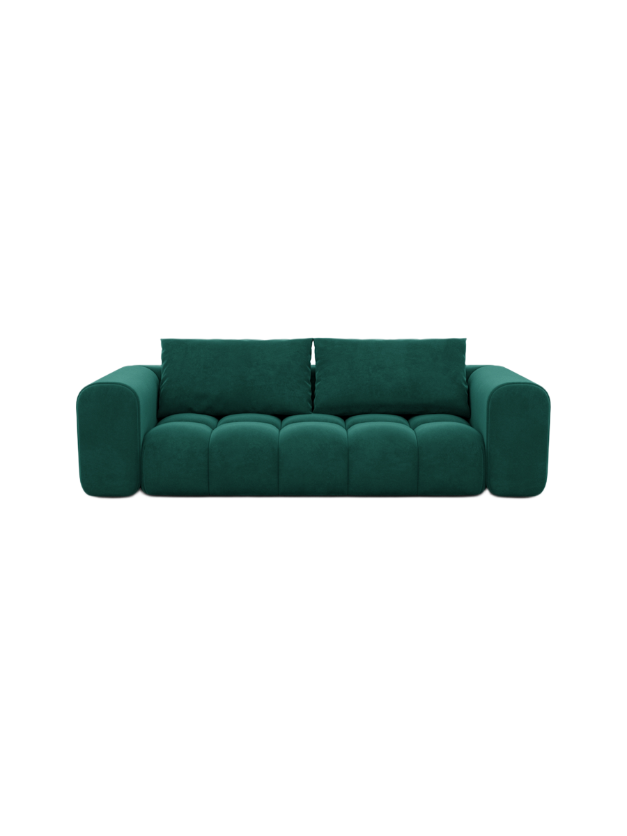 
3-Sitzer Design Sofa „Velina“ mit Samtbezug - Samtbezug Königsblau