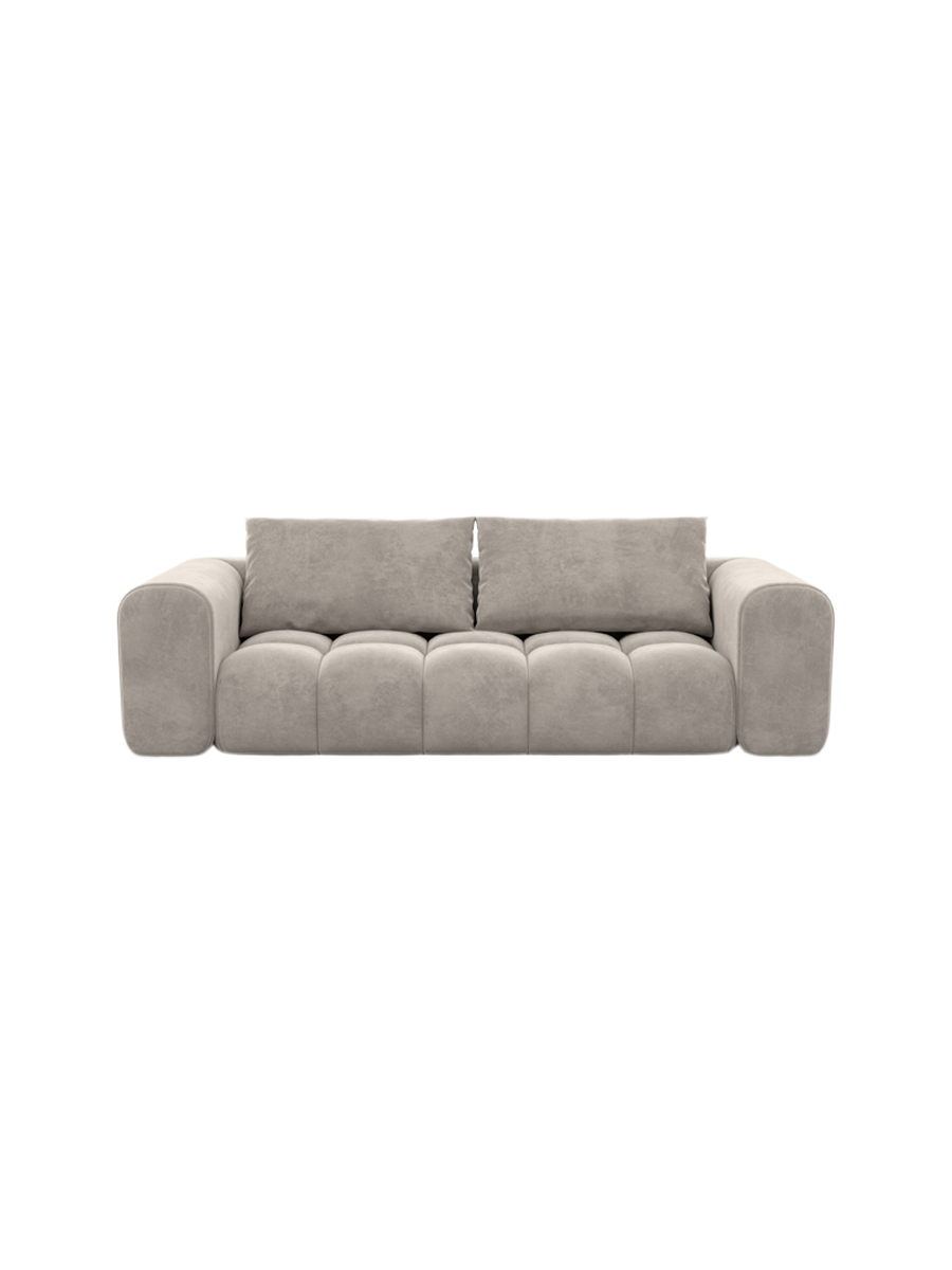 
3-Sitzer Design Sofa „Velina“ mit Samtbezug - Samtbezug Königsblau