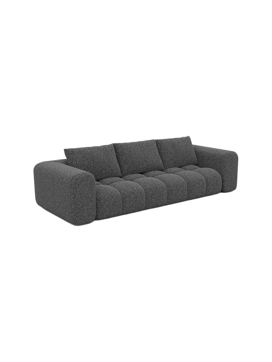 
4-Sitzer Design Sofa „Velina“ mit Bouclé-Bezug - Bouclé Graphit