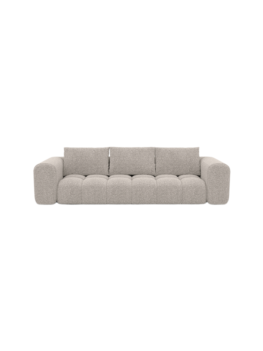 
4-Sitzer Design Sofa „Velina“ mit Bouclé-Bezug - Bouclé Graphit