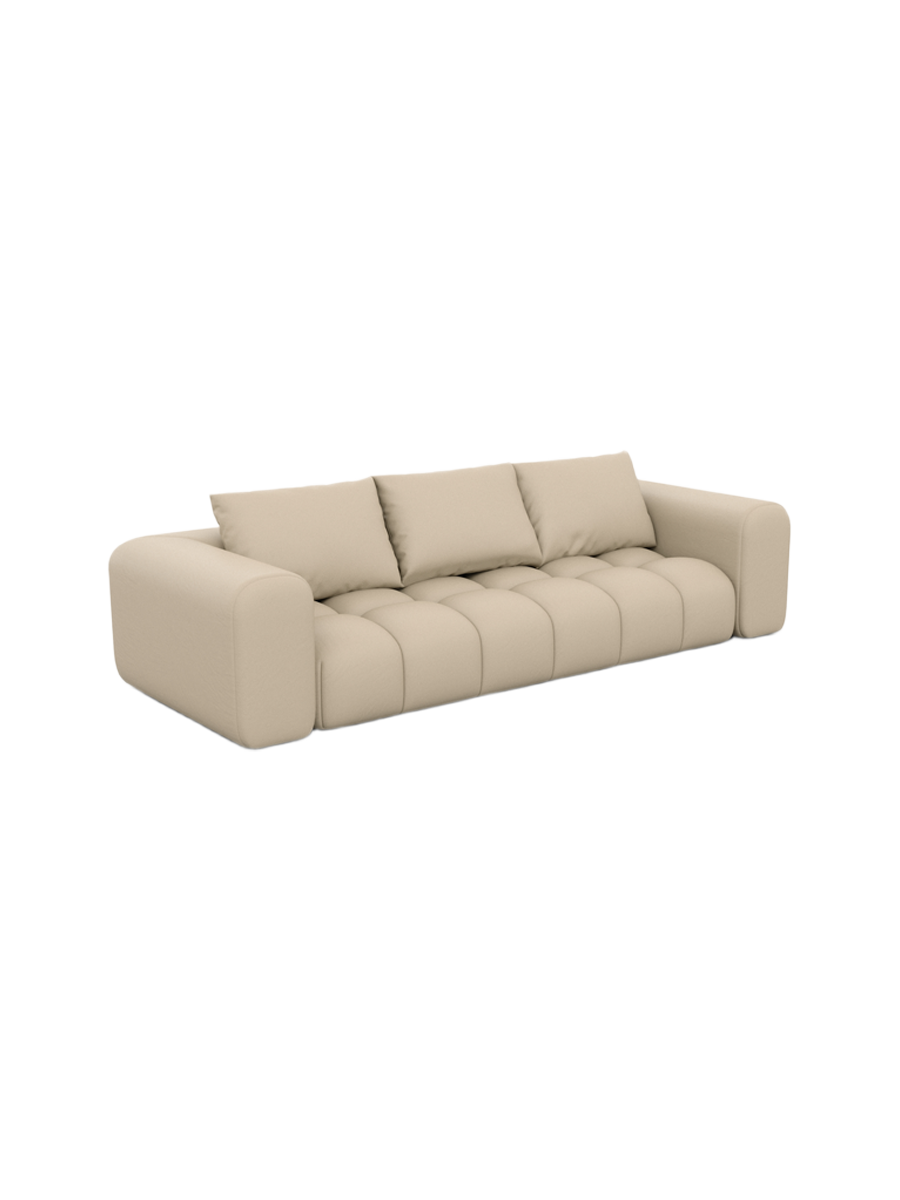 
4-Sitzer Design Echtleder Sofa „Velina“ - Echtleder Beige