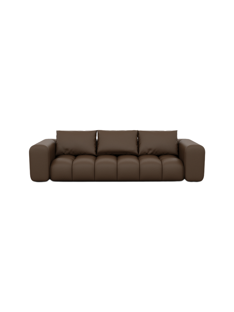 
4-Sitzer Design Echtleder Sofa „Velina“ - Echtleder Beige