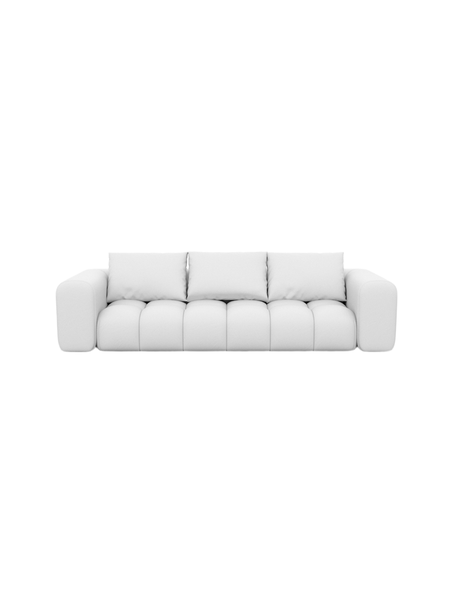 
4-Sitzer Design Echtleder Sofa „Velina“ - Echtleder Beige