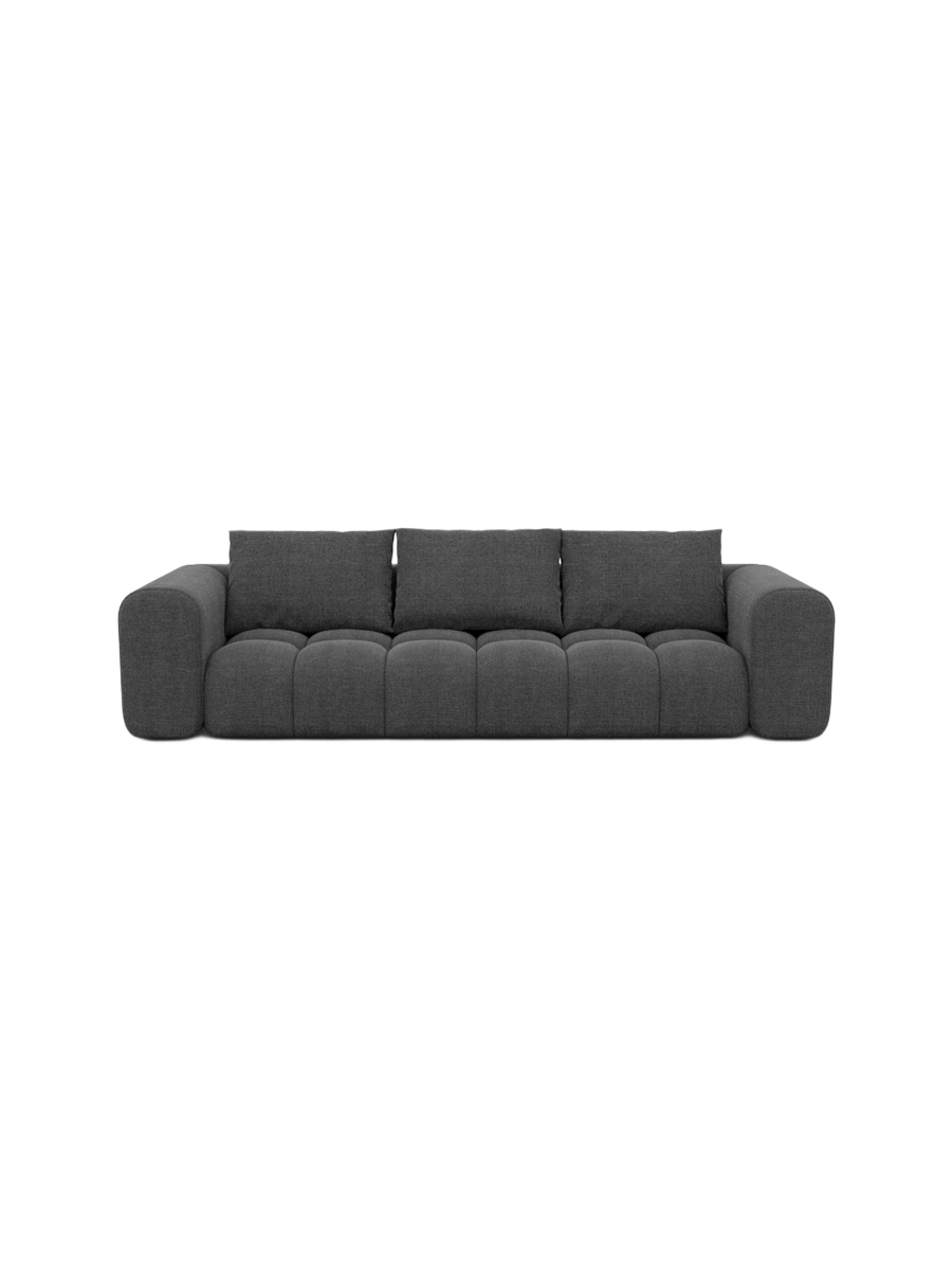 
4-Sitzer Design Sofa „Velina“ mit Strukturstoff-Bezug - Strukturstoff Anthrazit