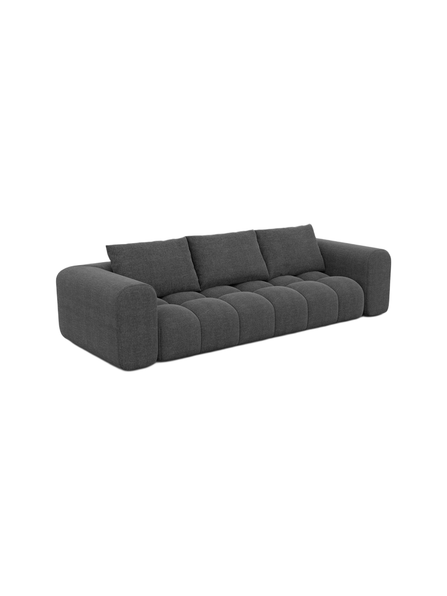 
4-Sitzer Design Sofa „Velina“ mit Strukturstoff-Bezug - Strukturstoff Anthrazit