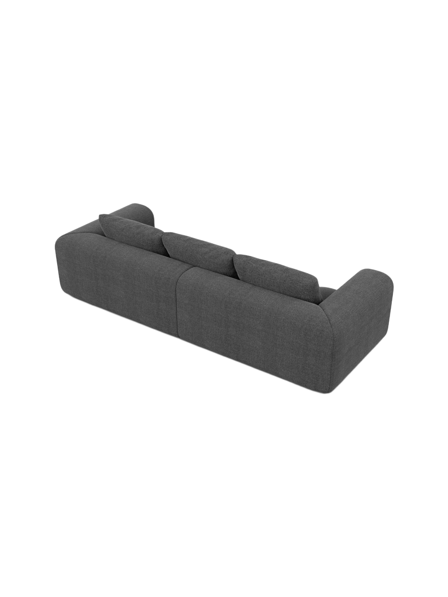 
4-Sitzer Design Sofa „Velina“ mit Strukturstoff-Bezug - Strukturstoff Anthrazit