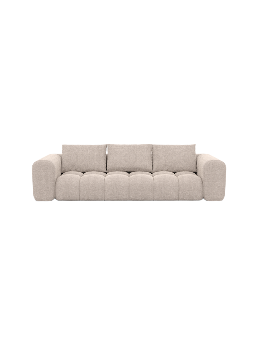 
4-Sitzer Design Sofa „Velina“ mit Strukturstoff-Bezug - Strukturstoff Anthrazit
