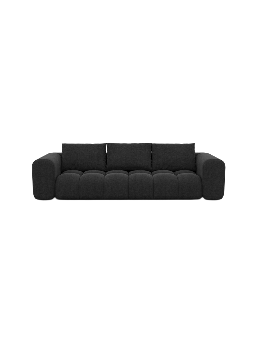 
4-Sitzer Design Sofa „Velina“ mit Strukturstoff-Bezug - Strukturstoff Anthrazit