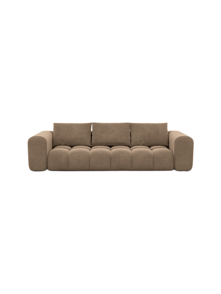 
4-Sitzer Design Sofa „Velina“ mit Samtbezug - Samtbezug Königsblau