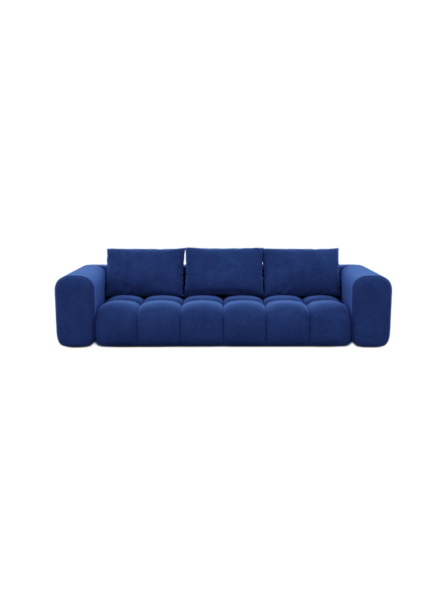 
4-Sitzer Design Sofa „Velina“ mit Samtbezug - Samtbezug Königsblau