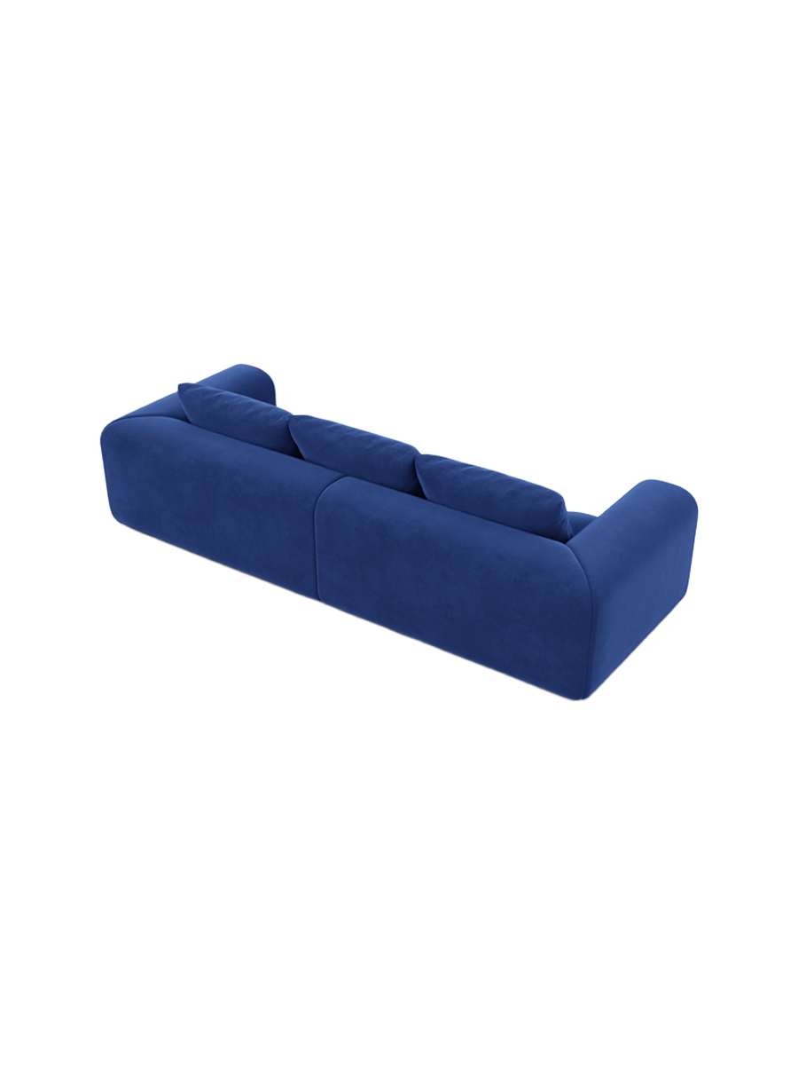 
4-Sitzer Design Sofa „Velina“ mit Samtbezug - Samtbezug Königsblau