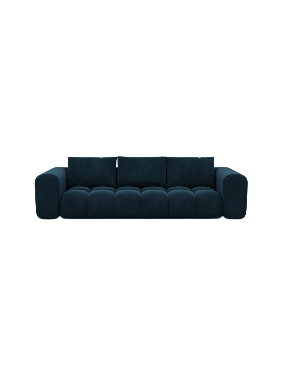 
4-Sitzer Design Sofa „Velina“ mit Samtbezug - Samtbezug Königsblau
