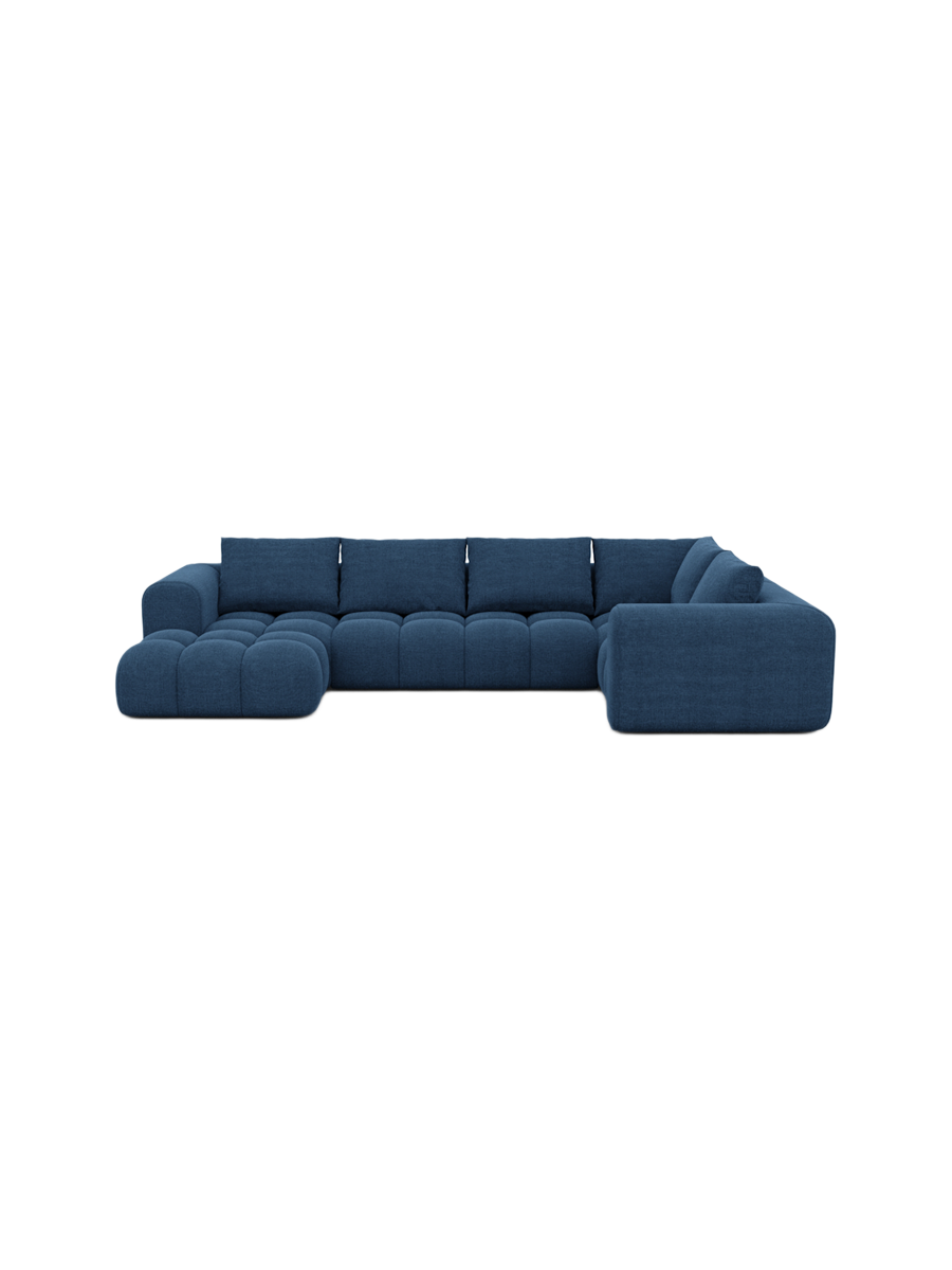 
6-Sitzer Design Panorama-Sofa „Velina XL“ mit Strukturstoff-Bezug - Strukturstoff Anthrazit / Lange Seite links