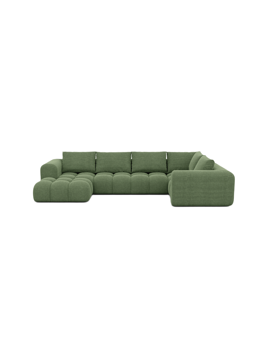 
6-Sitzer Design Panorama-Sofa „Velina XL“ mit Strukturstoff-Bezug - Strukturstoff Anthrazit / Lange Seite links