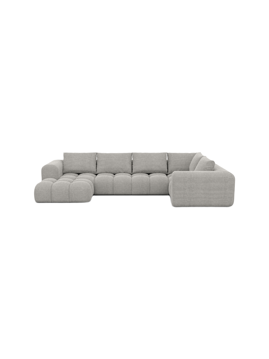 
6-Sitzer Design Panorama-Sofa „Velina XL“ mit Strukturstoff-Bezug - Strukturstoff Anthrazit / Lange Seite links