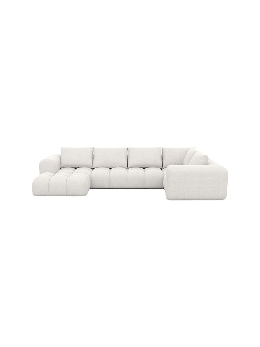 
6-Sitzer Design Panorama-Sofa „Velina XL“ mit Strukturstoff-Bezug - Strukturstoff Anthrazit / Lange Seite links