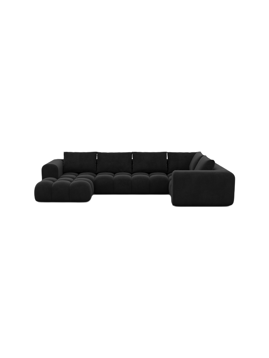 
6-Sitzer Design Panorama-Sofa „Velina XL“ mit Samtbezug - Samtbezug Königsblau / Lange Seite links