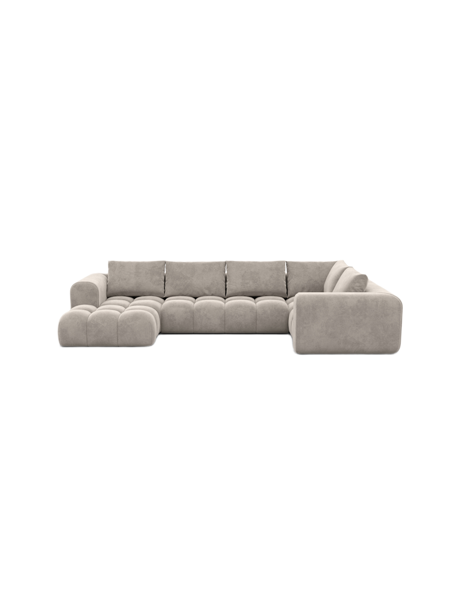 
6-Sitzer Design Panorama-Sofa „Velina XL“ mit Samtbezug - Samtbezug Königsblau / Lange Seite links