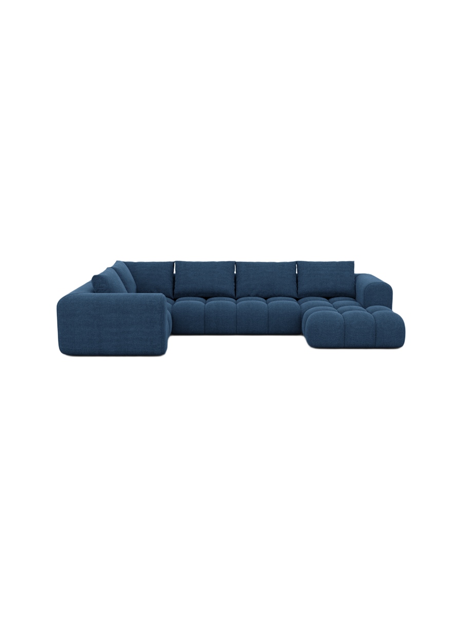 
6-Sitzer Design Panorama-Sofa „Velina XL“ mit Strukturstoff-Bezug - Strukturstoff Anthrazit / Lange Seite links