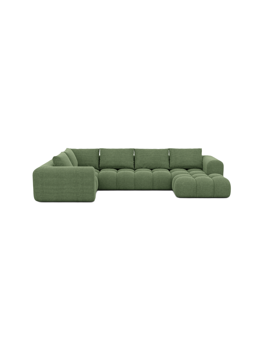 
6-Sitzer Design Panorama-Sofa „Velina XL“ mit Strukturstoff-Bezug - Strukturstoff Anthrazit / Lange Seite links