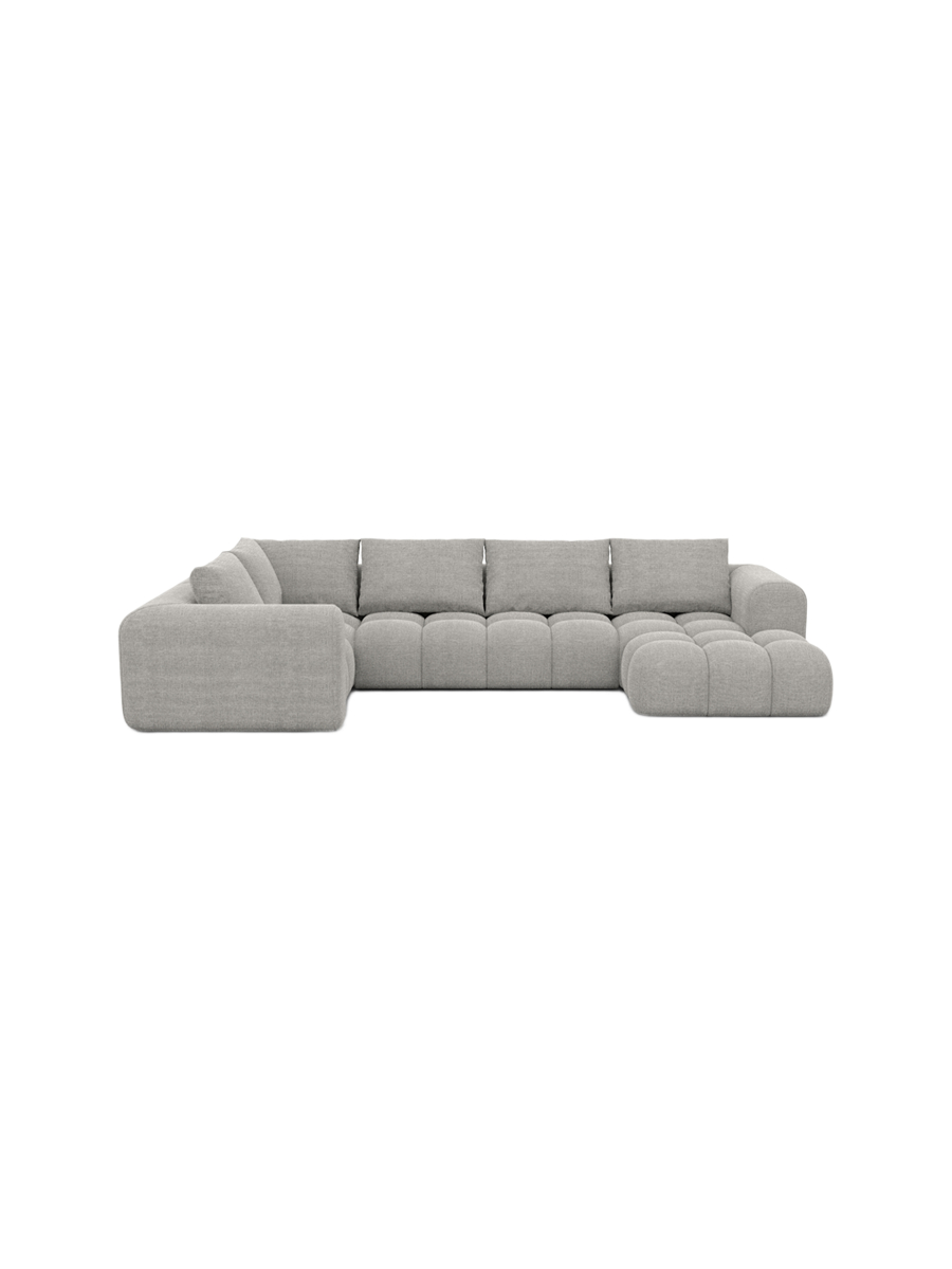 
6-Sitzer Design Panorama-Sofa „Velina XL“ mit Strukturstoff-Bezug - Strukturstoff Anthrazit / Lange Seite links