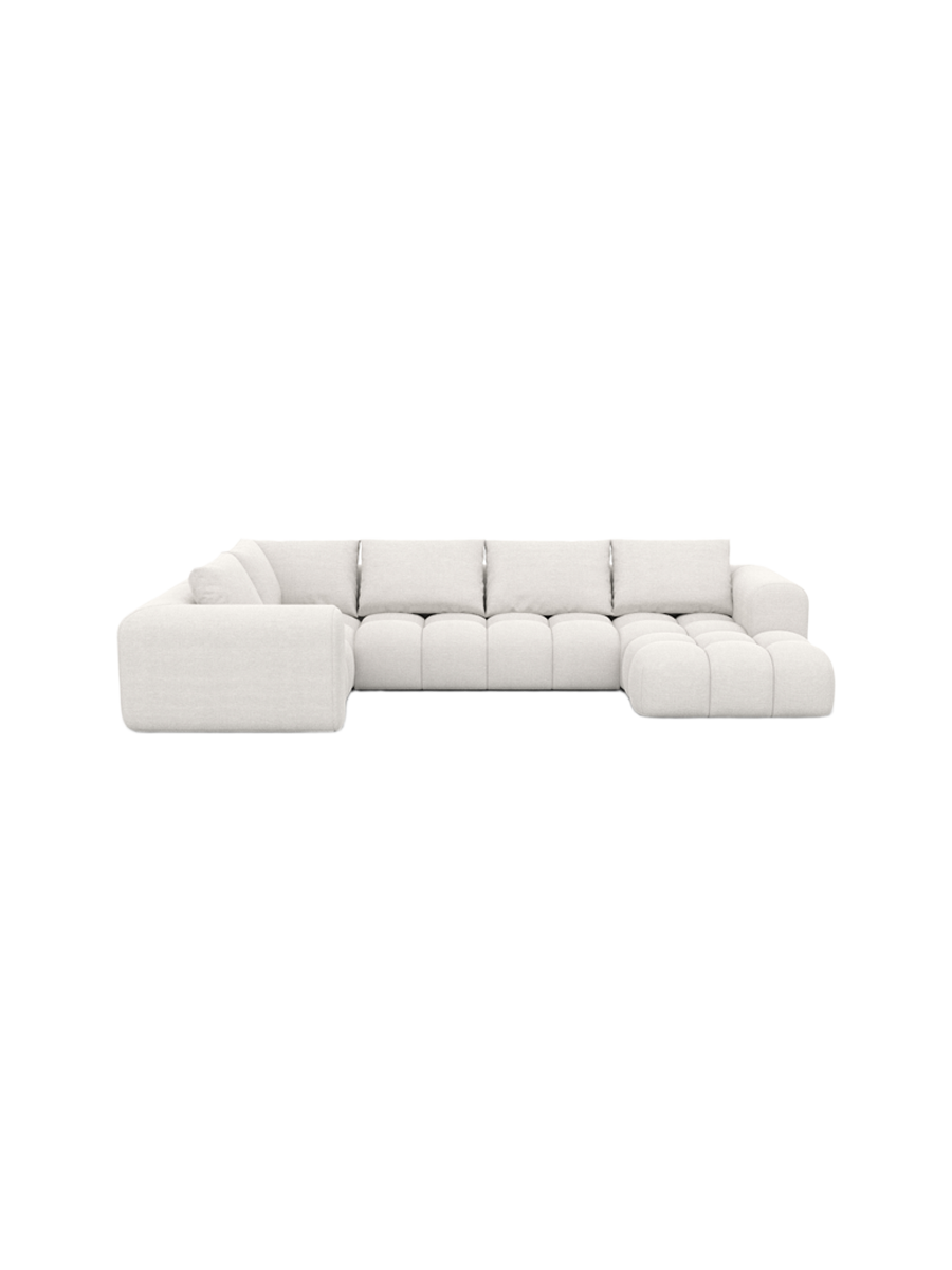 
6-Sitzer Design Panorama-Sofa „Velina XL“ mit Strukturstoff-Bezug - Strukturstoff Anthrazit / Lange Seite links