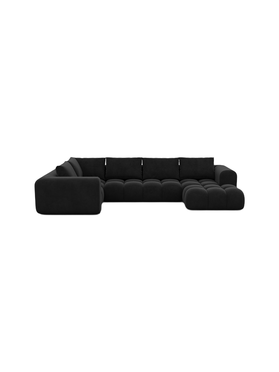 
6-Sitzer Design Panorama-Sofa „Velina XL“ mit Samtbezug - Samtbezug Königsblau / Lange Seite links